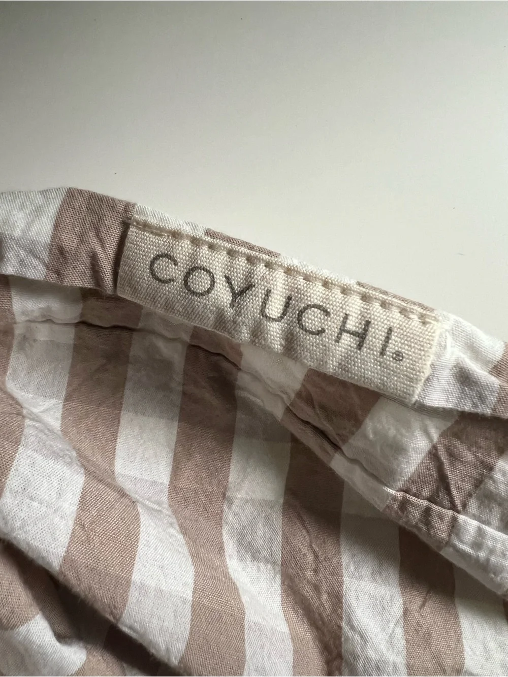 Coyuchi Organic Cotton Gingham Print Duvet Cover
